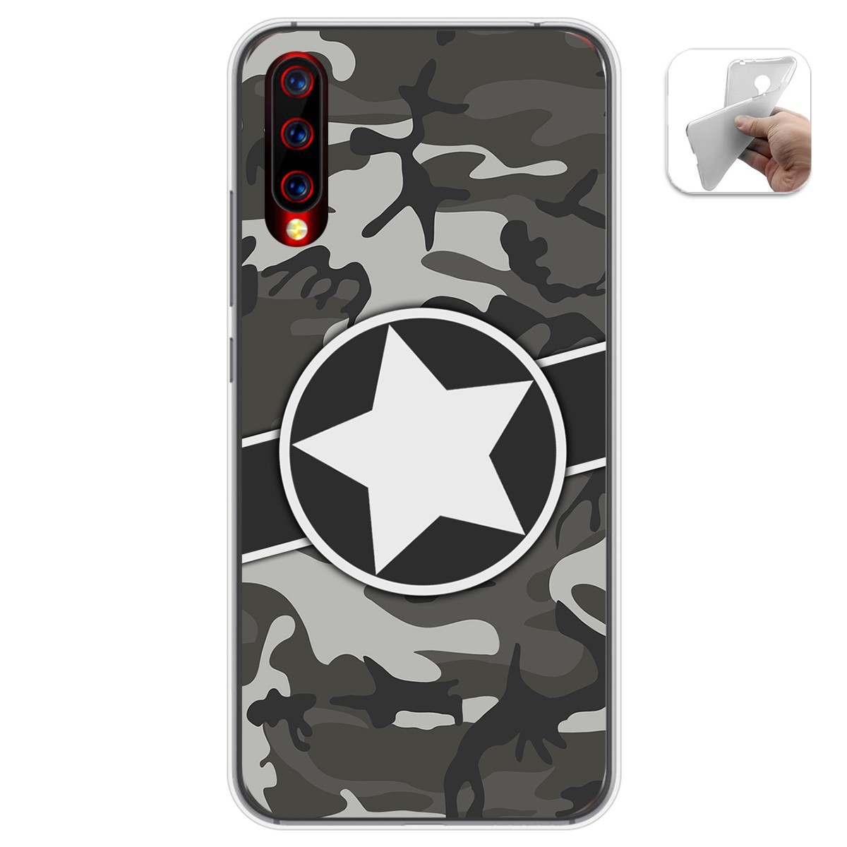 Funda Gel Tpu para Umidigi X diseño Camuflaje 02 Dibujos