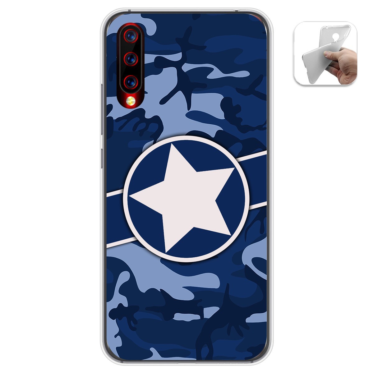 Funda Gel Tpu para Umidigi X diseño Camuflaje 03 Dibujos