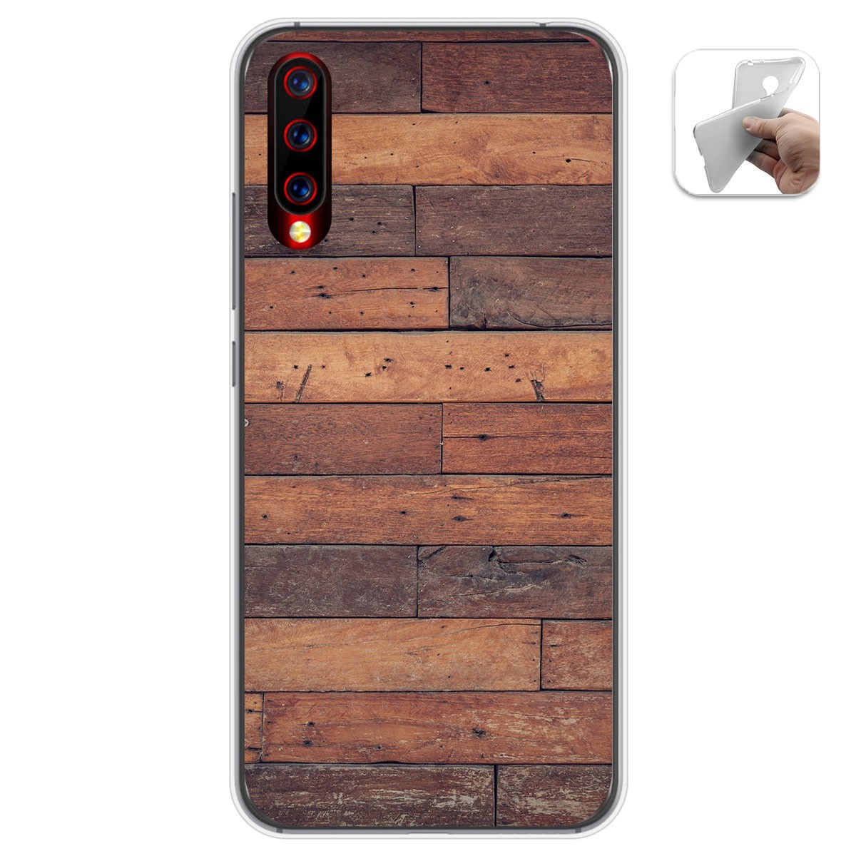 Funda Gel Tpu para Umidigi X diseño Madera 03 Dibujos