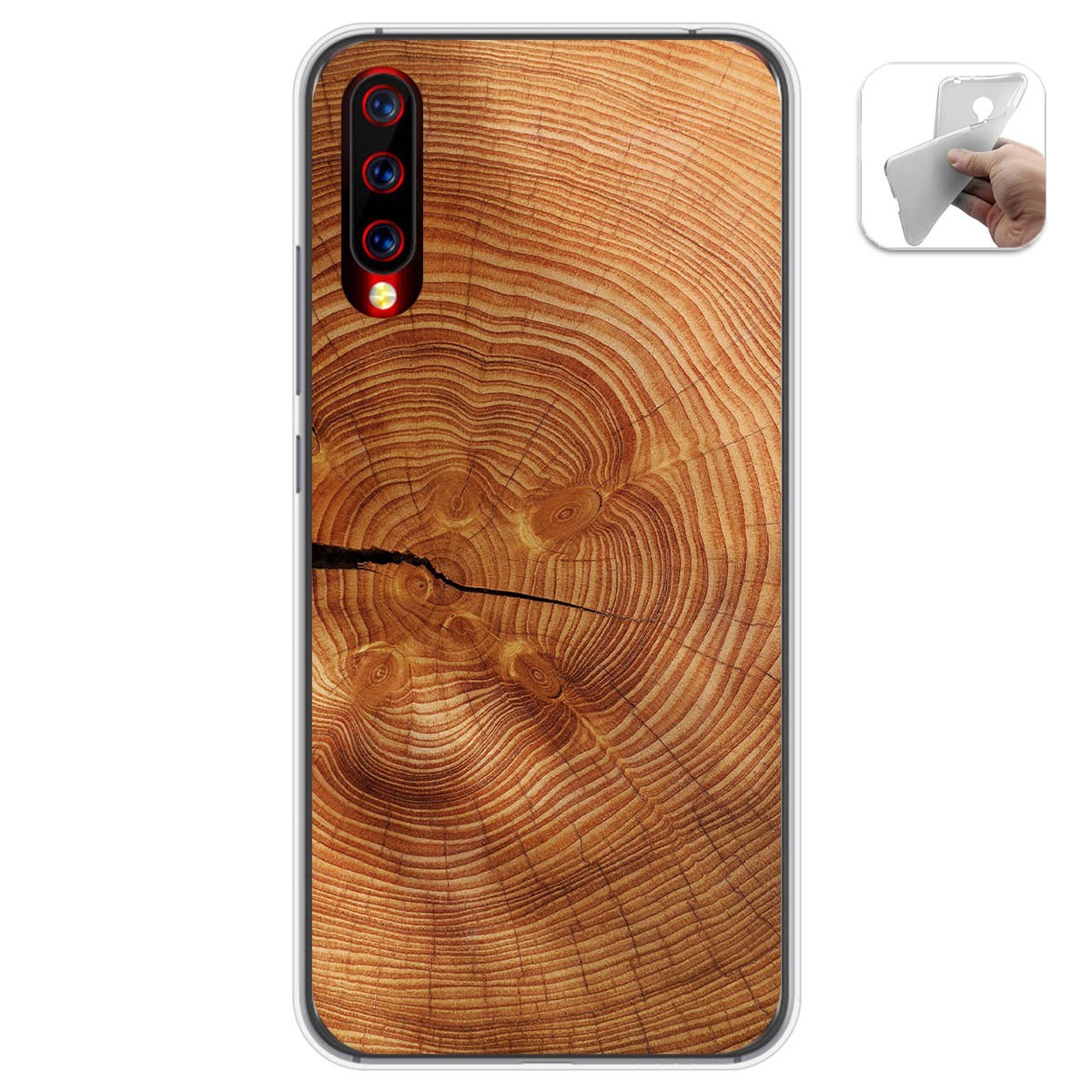 Funda Gel Tpu para Umidigi X diseño Madera 04 Dibujos