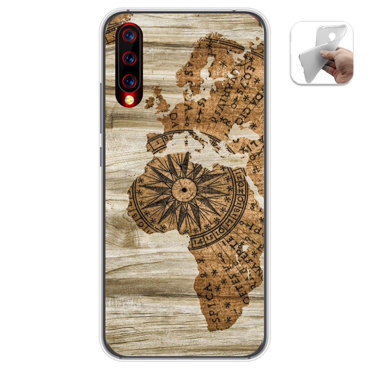 Funda Gel Tpu para Umidigi X diseño Madera 07 Dibujos