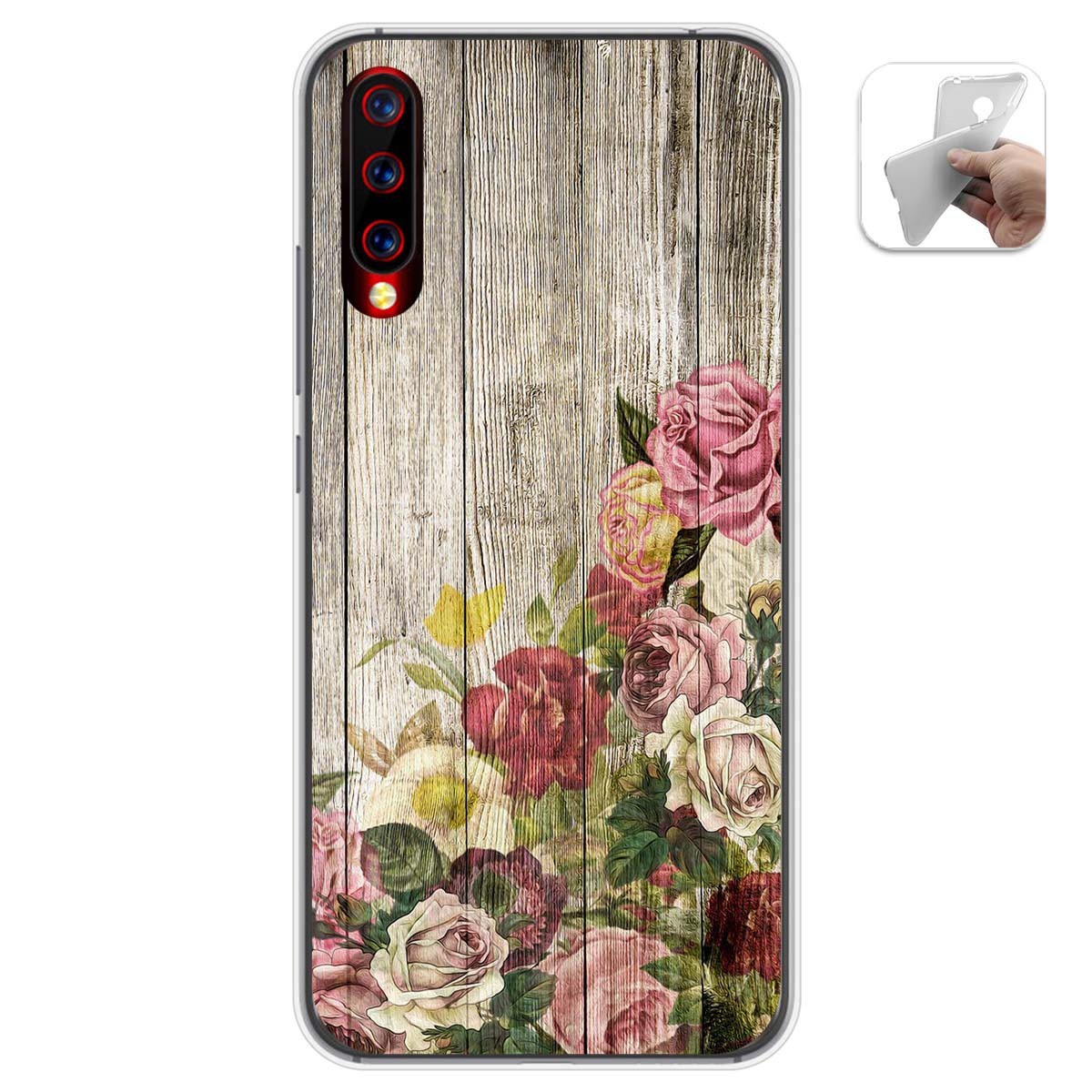 Funda Gel Tpu para Umidigi X diseño Madera 08 Dibujos