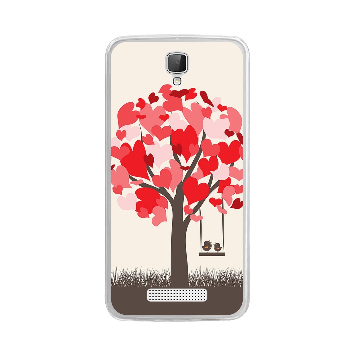 Funda Gel Tpu para Zte Blade L5 / L5 Plus Diseño Pajaritos Dibujos
