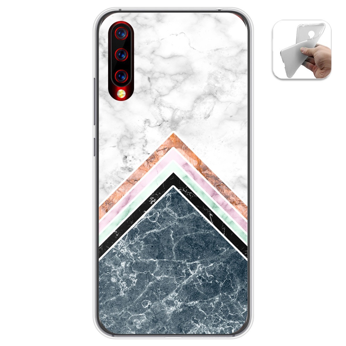 Funda Gel Tpu para Umidigi X diseño Mármol 05 Dibujos