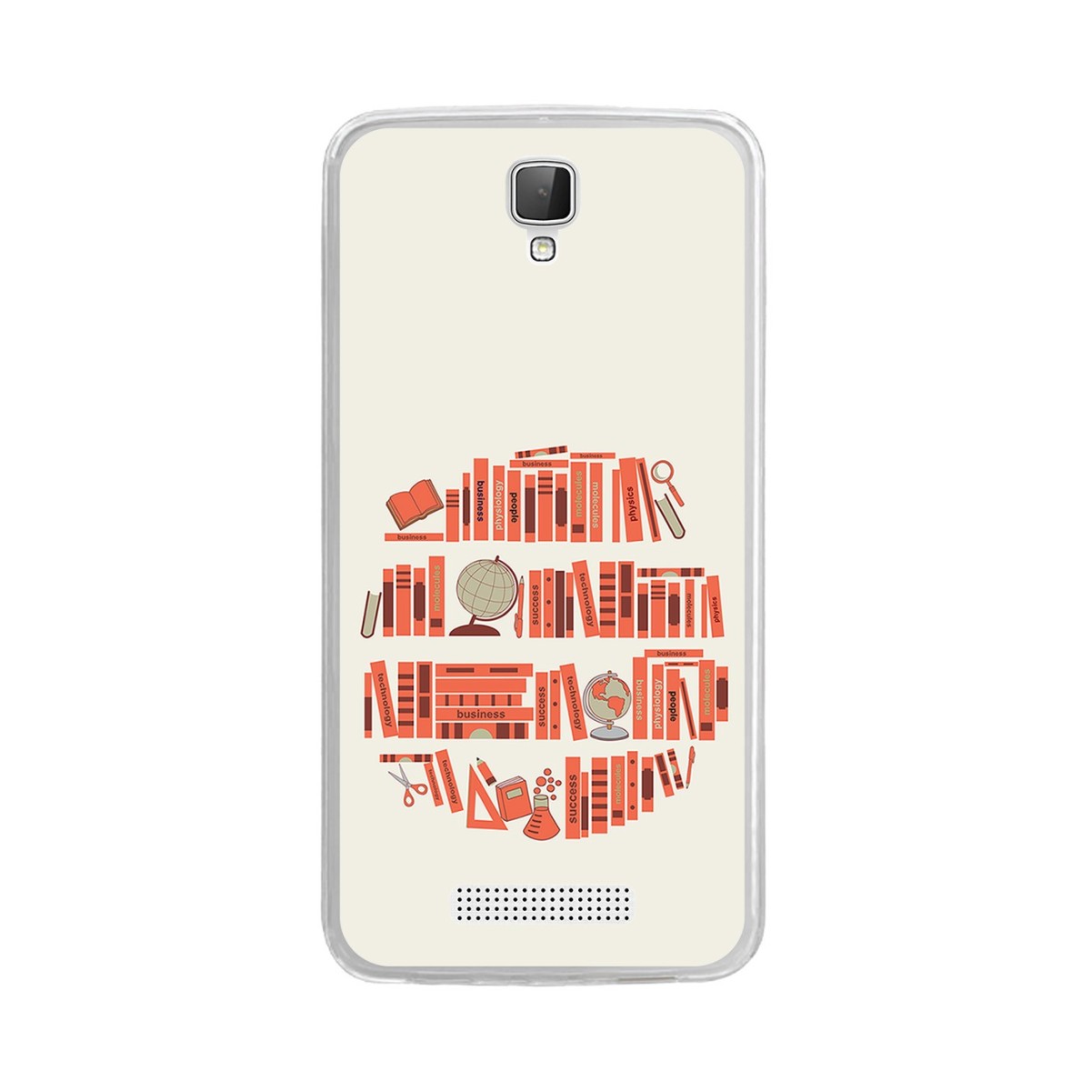 Funda Gel Tpu para Zte Blade L5 / L5 Plus Diseño Mundo Libro Dibujos