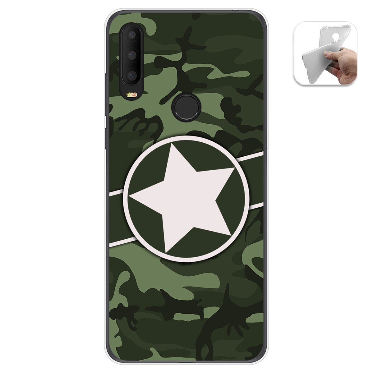 Funda Gel Tpu para Alcatel 3X 2020 diseño Camuflaje 01 Dibujos