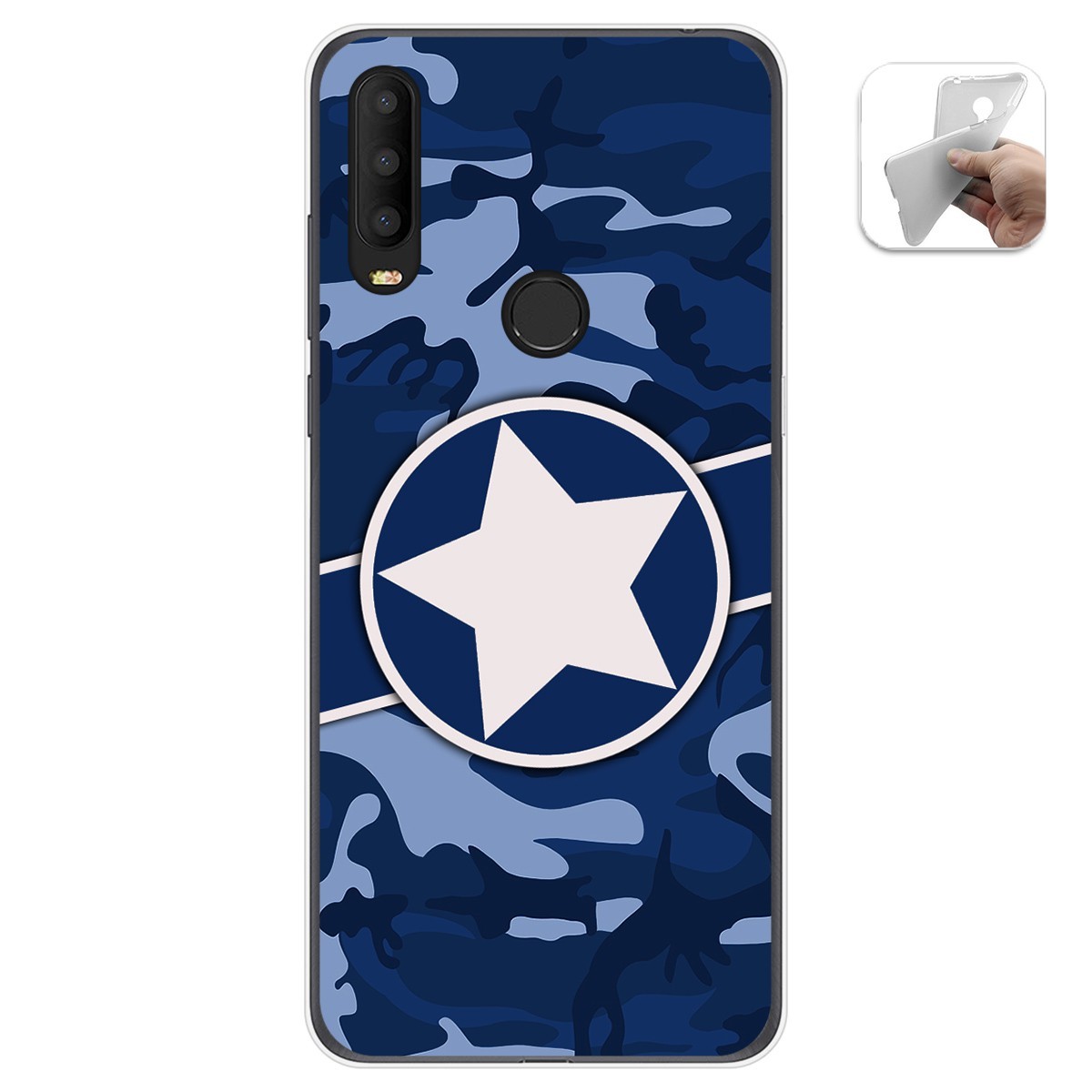Funda Gel Tpu para Alcatel 3X 2020 diseño Camuflaje 03 Dibujos
