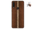 Funda Gel Tpu para Alcatel 3X 2020 diseño Cuero 01 Dibujos