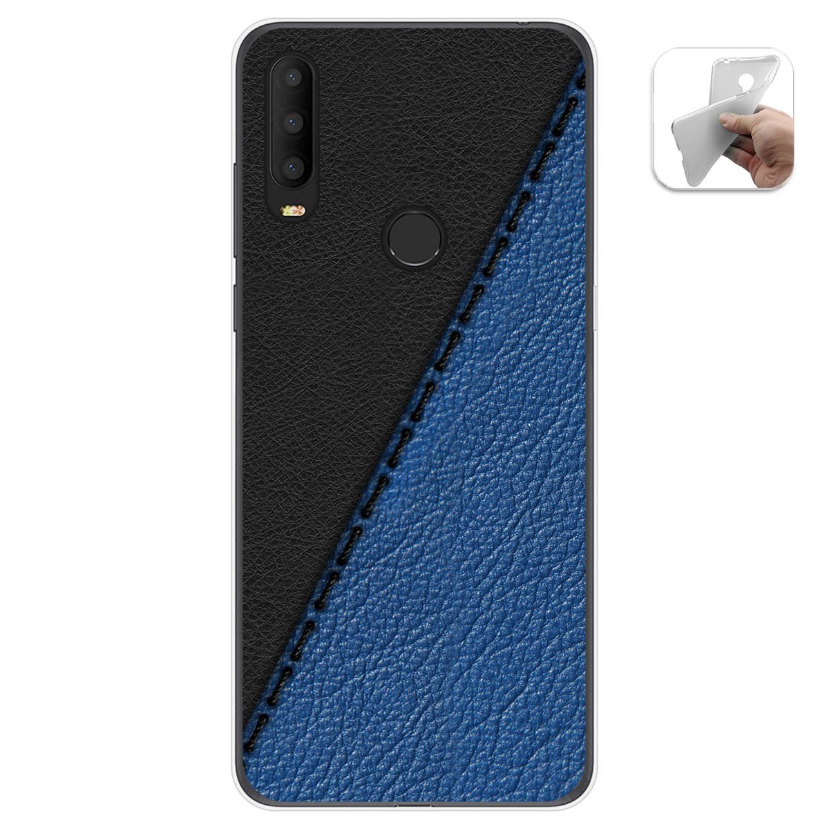 Funda Gel Tpu para Alcatel 3X 2020 diseño Cuero 02 Dibujos