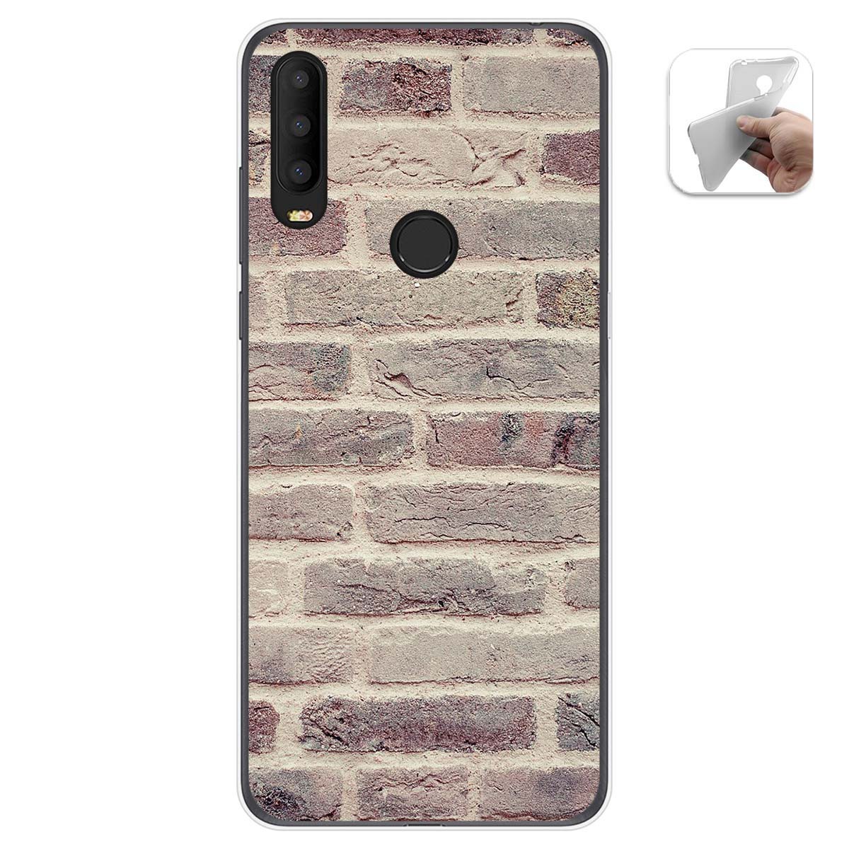 Funda Gel Tpu para Alcatel 3X 2020 diseño Ladrillo 01 Dibujos
