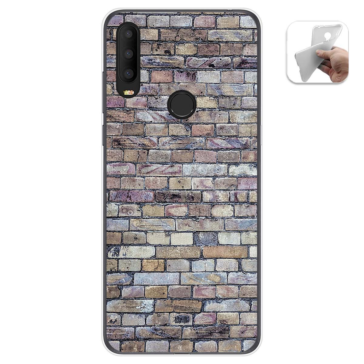 Funda Gel Tpu para Alcatel 3X 2020 diseño Ladrillo 02 Dibujos