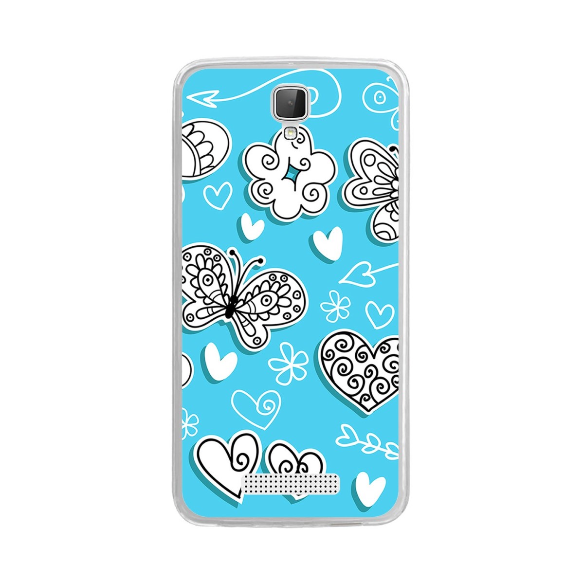 Funda Gel Tpu para Zte Blade L5 / L5 Plus Diseño Mariposas Dibujos