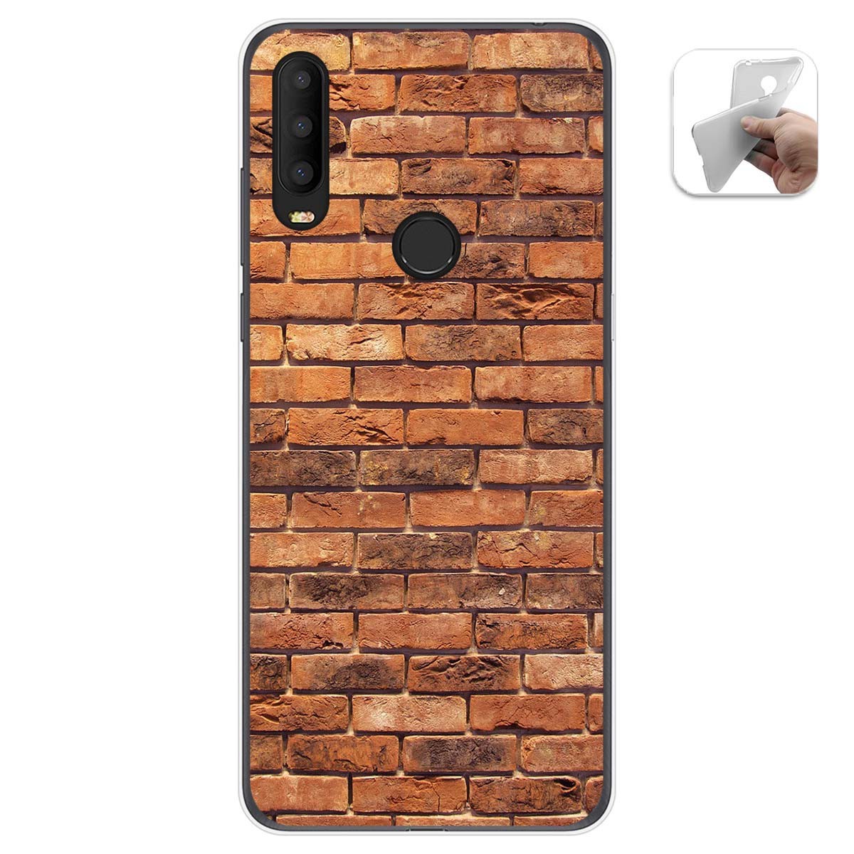 Funda Gel Tpu para Alcatel 3X 2020 diseño Ladrillo 04 Dibujos