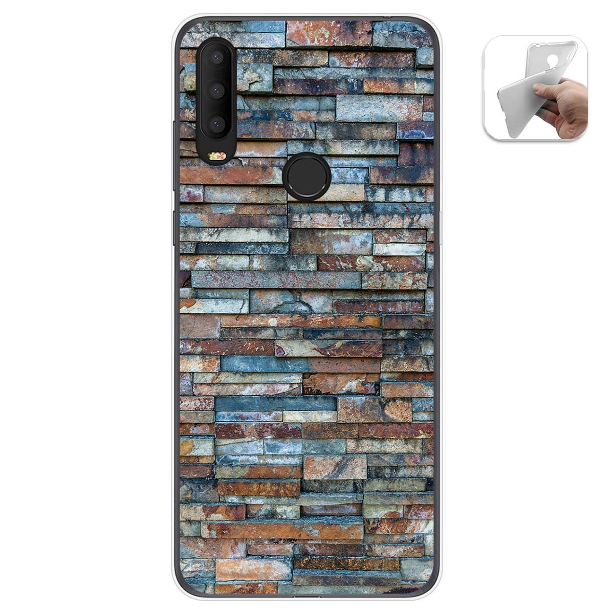 Funda Gel Tpu para Alcatel 3X 2020 diseño Ladrillo 05 Dibujos