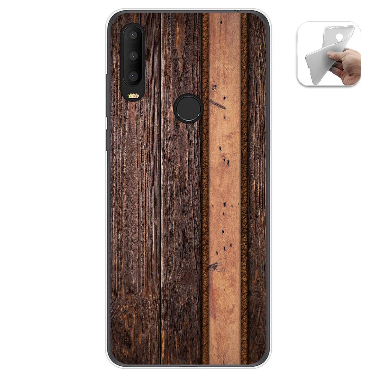 Funda Gel Tpu para Alcatel 3X 2020 diseño Madera 05 Dibujos