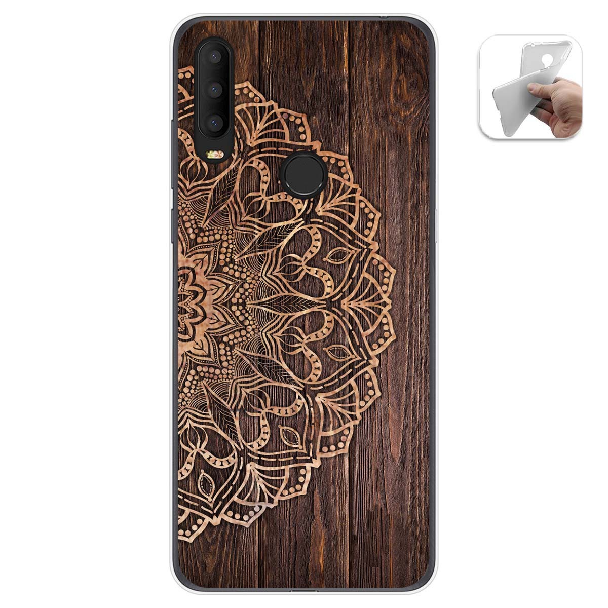 Funda Gel Tpu para Alcatel 3X 2020 diseño Madera 06 Dibujos