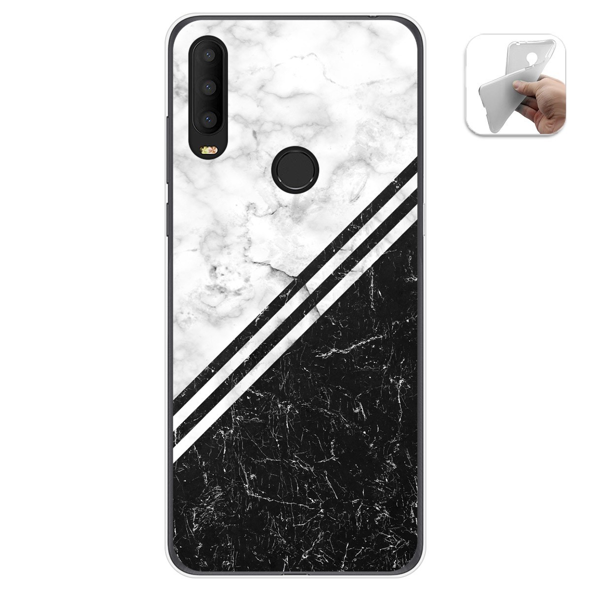 Funda Gel Tpu para Alcatel 3X 2020 diseño Mármol 01 Dibujos