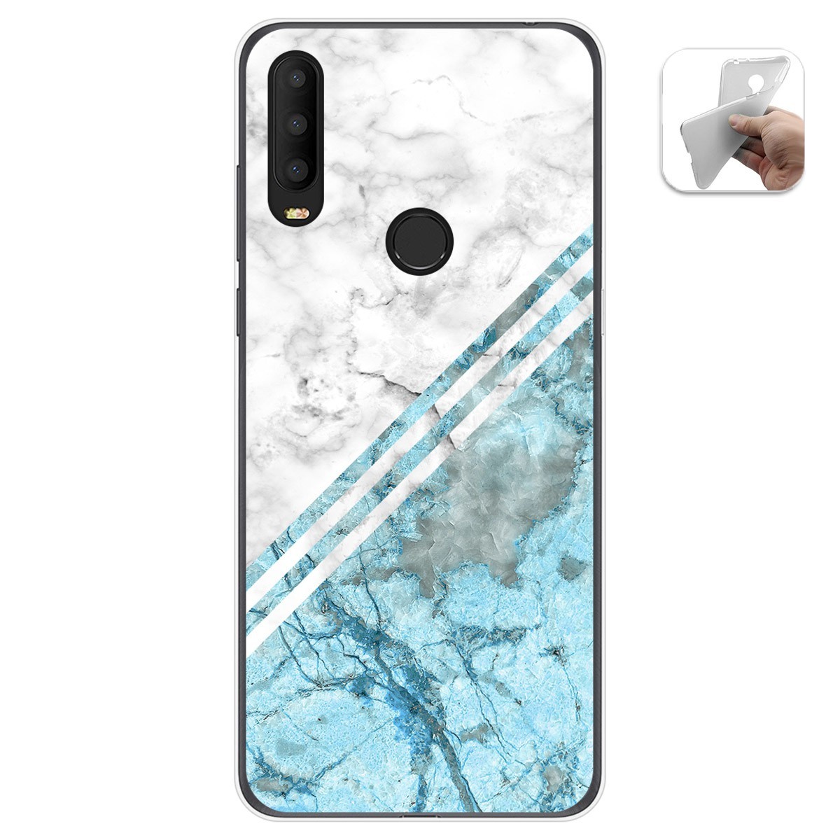 Funda Gel Tpu para Alcatel 3X 2020 diseño Mármol 02 Dibujos