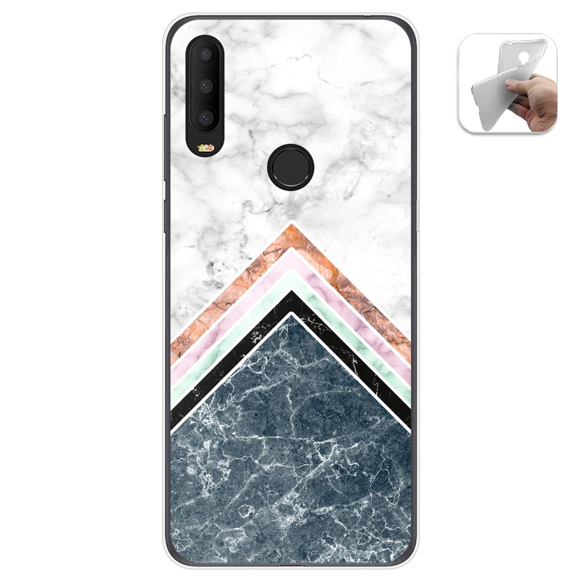 Funda Gel Tpu para Alcatel 3X 2020 diseño Mármol 05 Dibujos