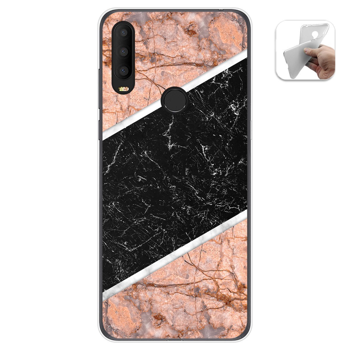 Funda Gel Tpu para Alcatel 3X 2020 diseño Mármol 07 Dibujos