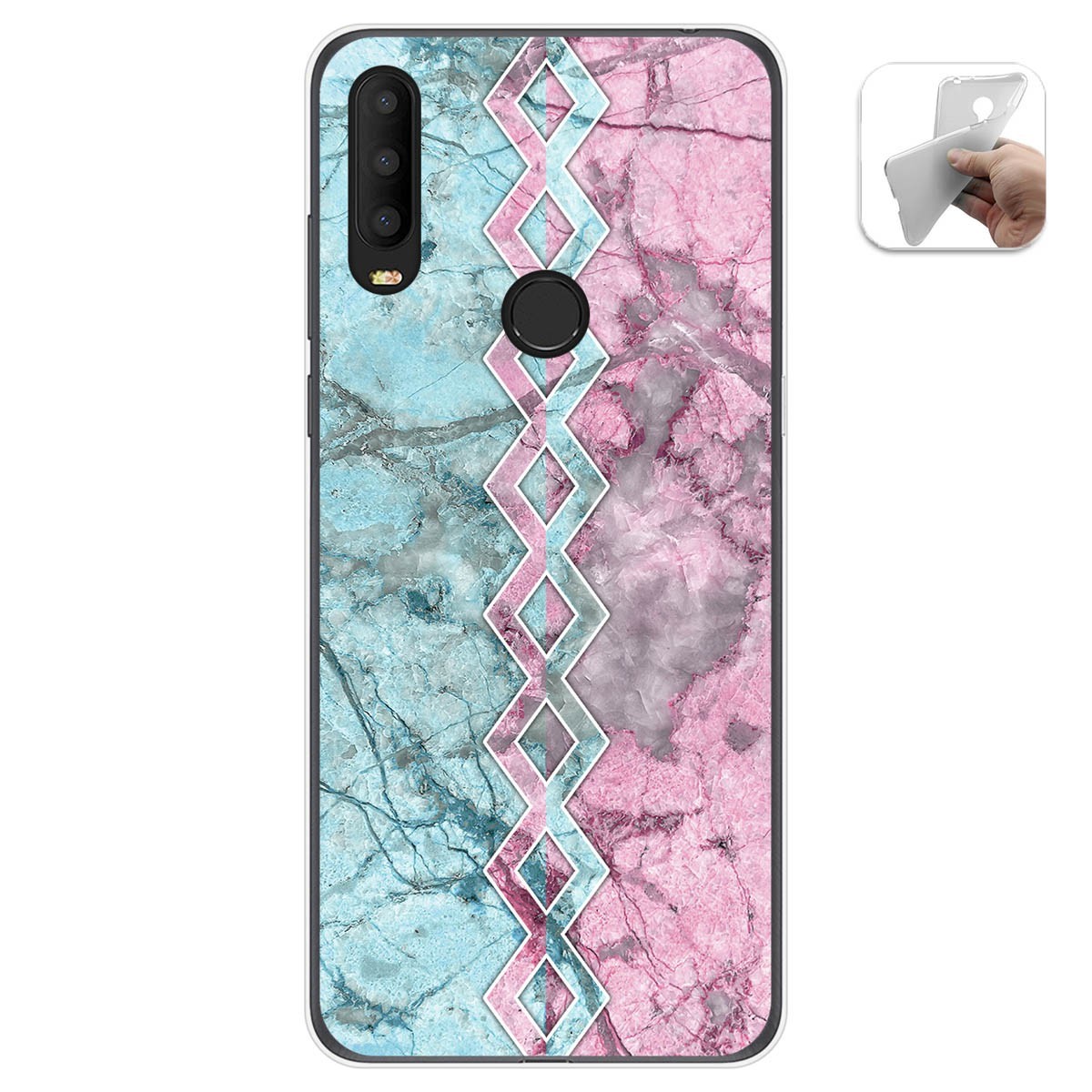 Funda Gel Tpu para Alcatel 3X 2020 diseño Mármol 08 Dibujos