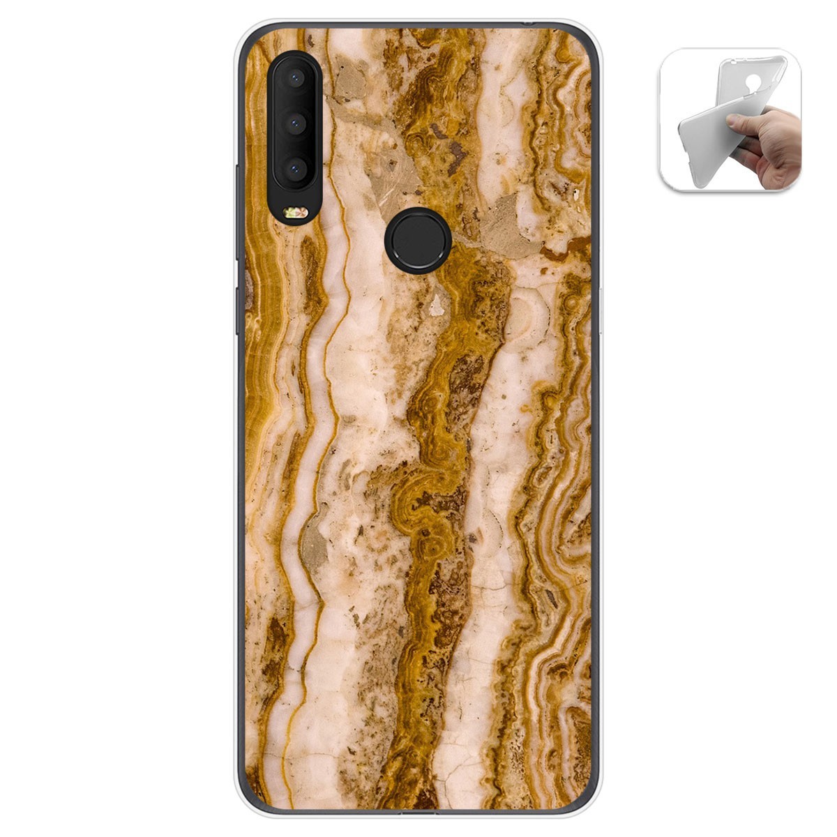 Funda Gel Tpu para Alcatel 3X 2020 diseño Mármol 10 Dibujos