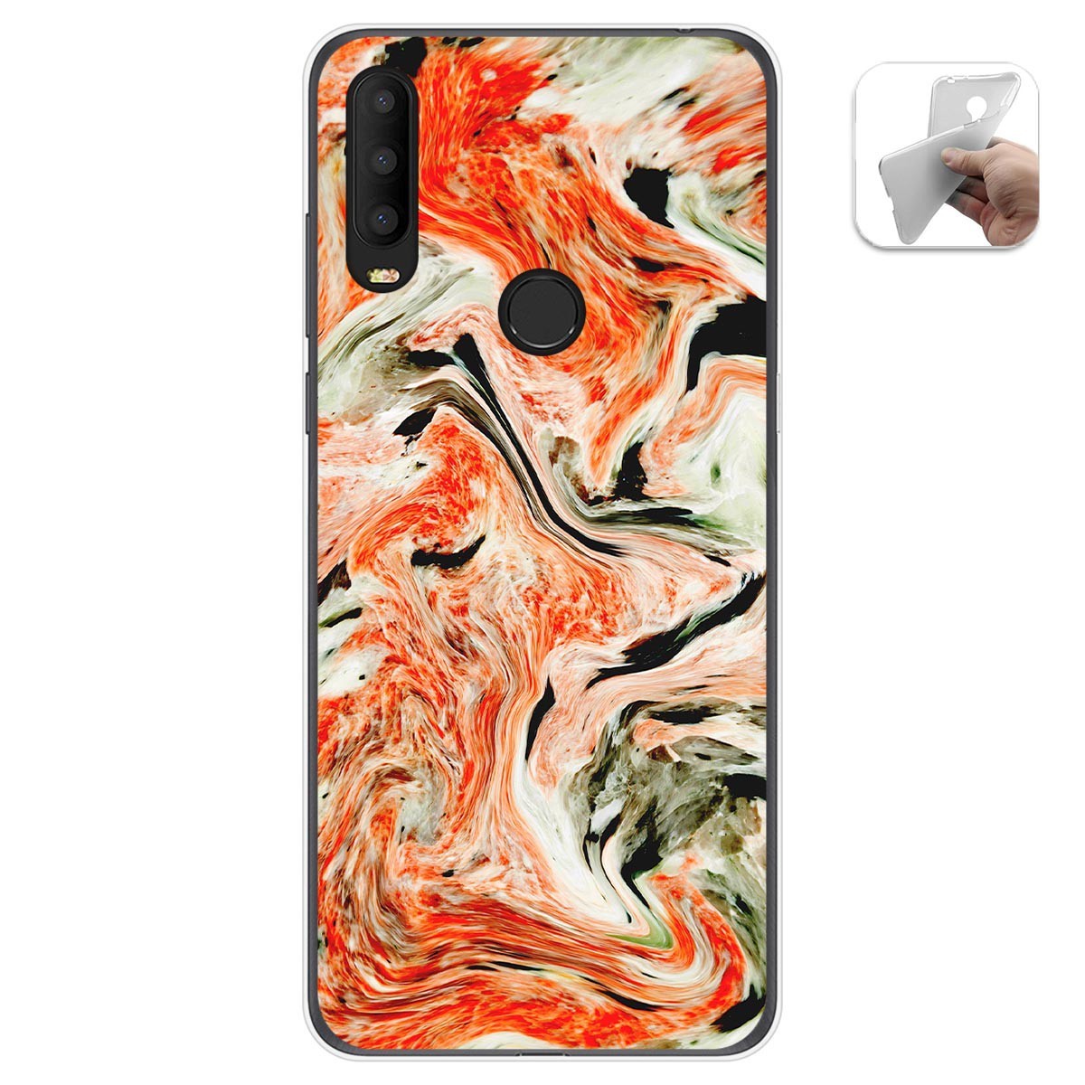 Funda Gel Tpu para Alcatel 3X 2020 diseño Mármol 12 Dibujos