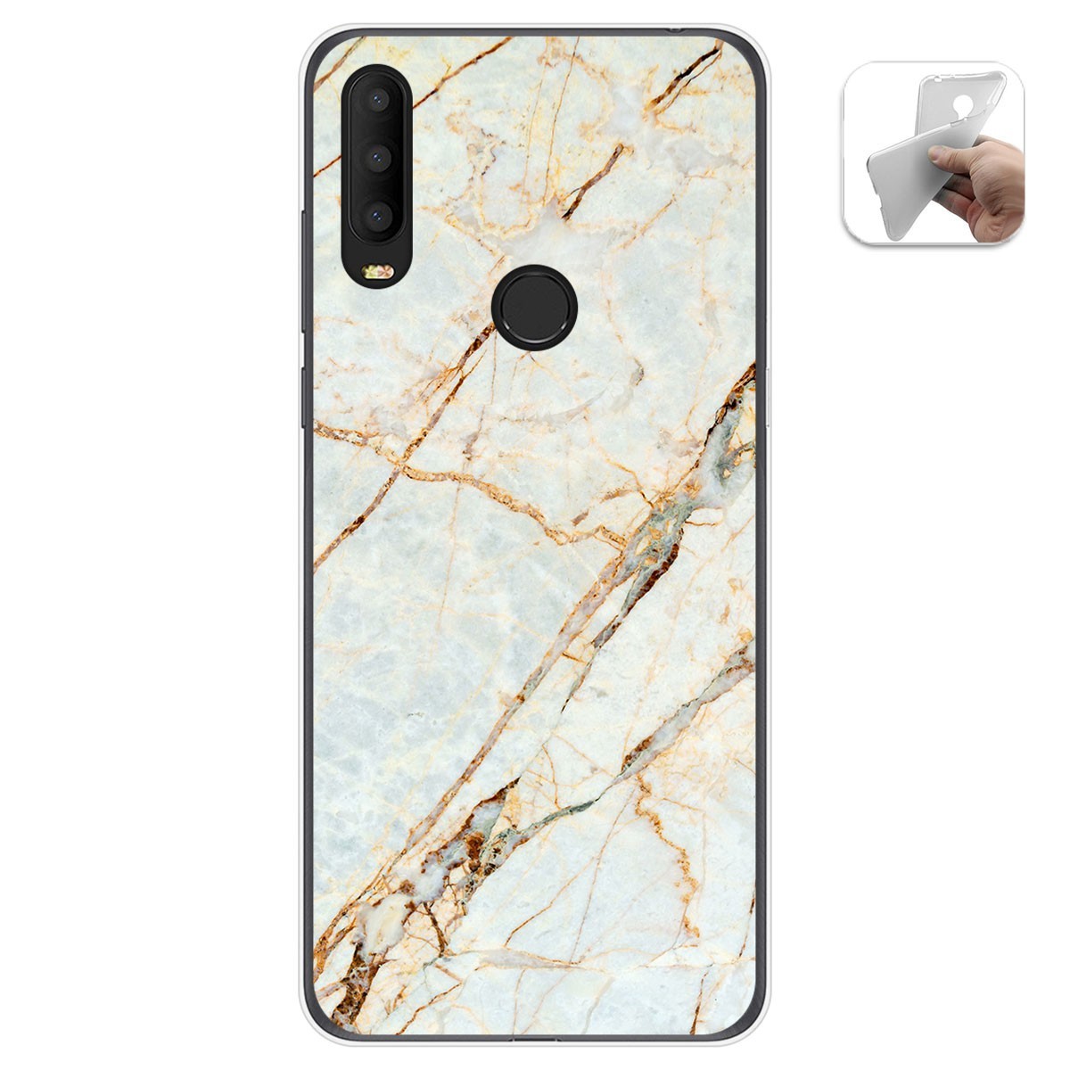 Funda Gel Tpu para Alcatel 3X 2020 diseño Mármol 13 Dibujos