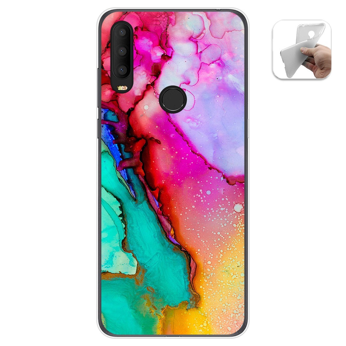 Funda Gel Tpu para Alcatel 3X 2020 diseño Mármol 15 Dibujos