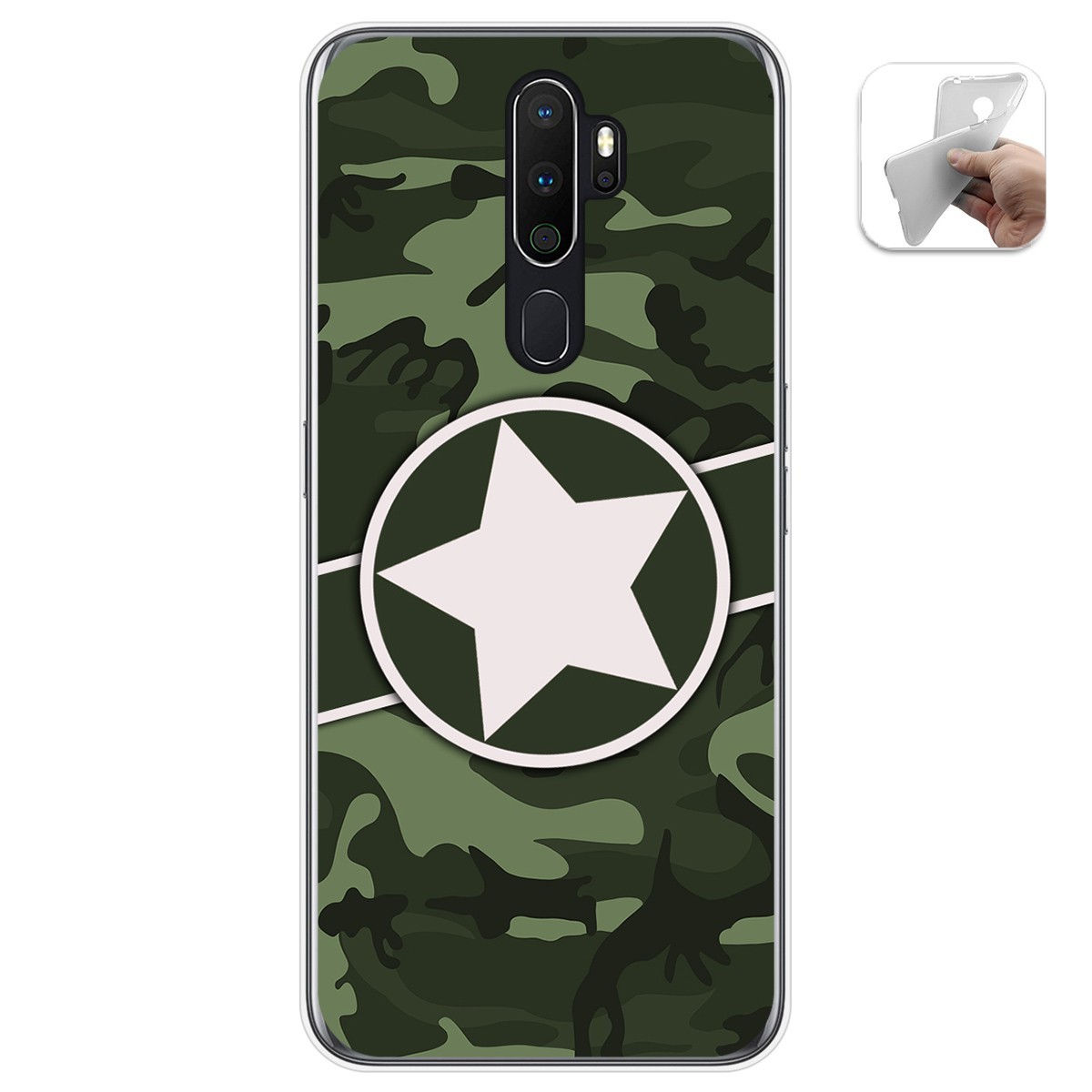 Funda Gel Tpu para Oppo A5 2020 diseño Camuflaje 01 Dibujos
