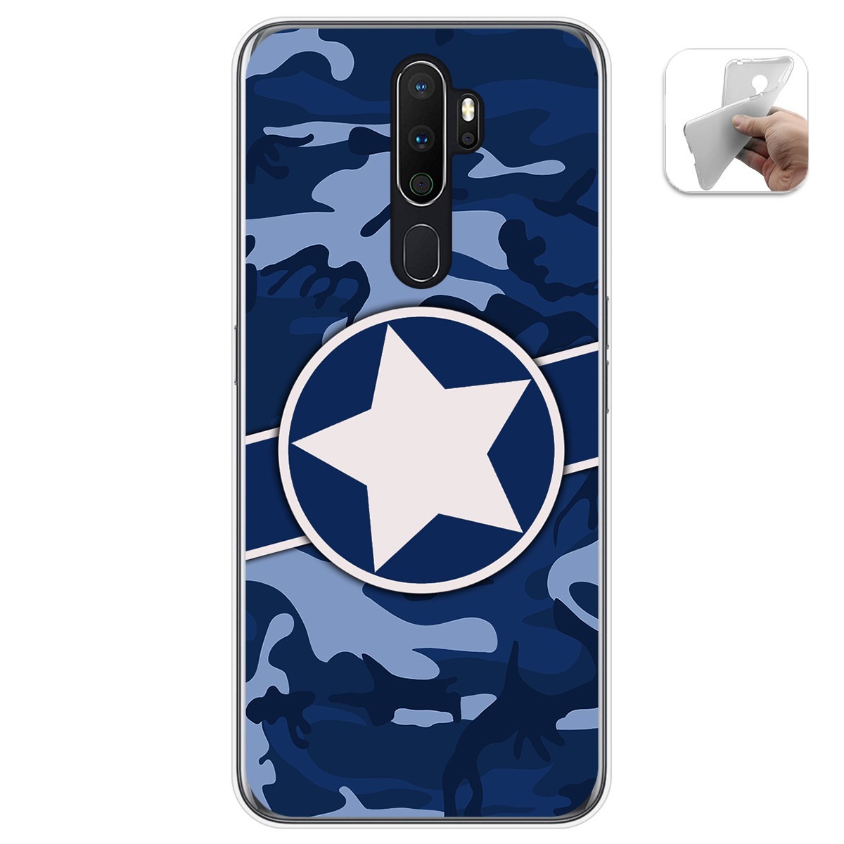 Funda Gel Tpu para Oppo A5 2020 diseño Camuflaje 03 Dibujos