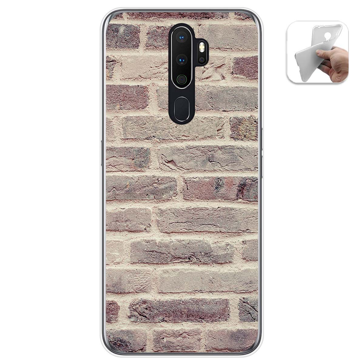 Funda Gel Tpu para Oppo A5 2020 diseño Ladrillo 01 Dibujos