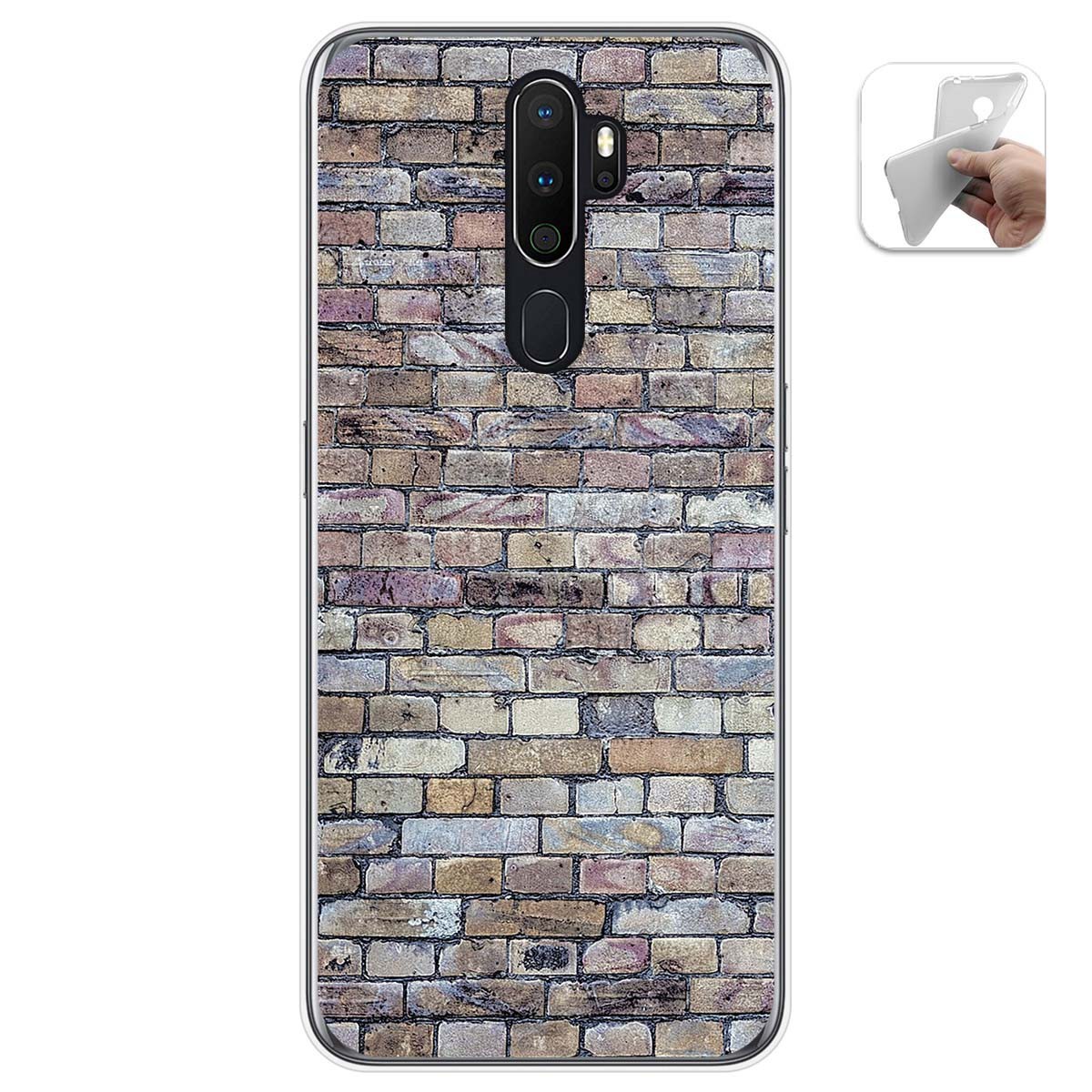 Funda Gel Tpu para Oppo A5 2020 diseño Ladrillo 02 Dibujos