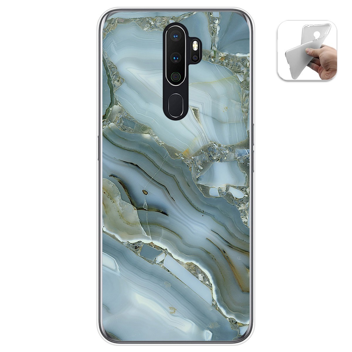 Funda Gel Tpu para Oppo A5 2020 diseño Mármol 09 Dibujos