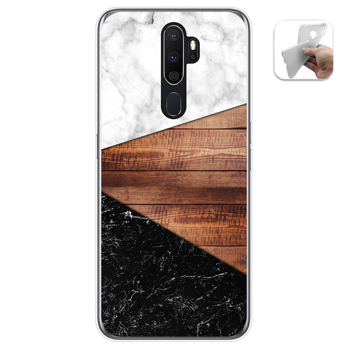 Funda Gel Tpu para Oppo A5 2020 diseño Mármol 11 Dibujos