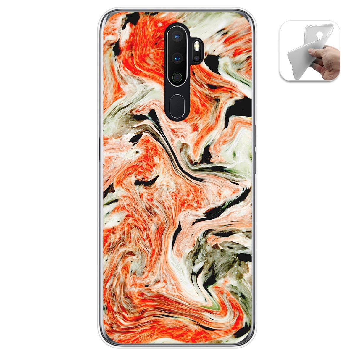 Funda Gel Tpu para Oppo A5 2020 diseño Mármol 12 Dibujos