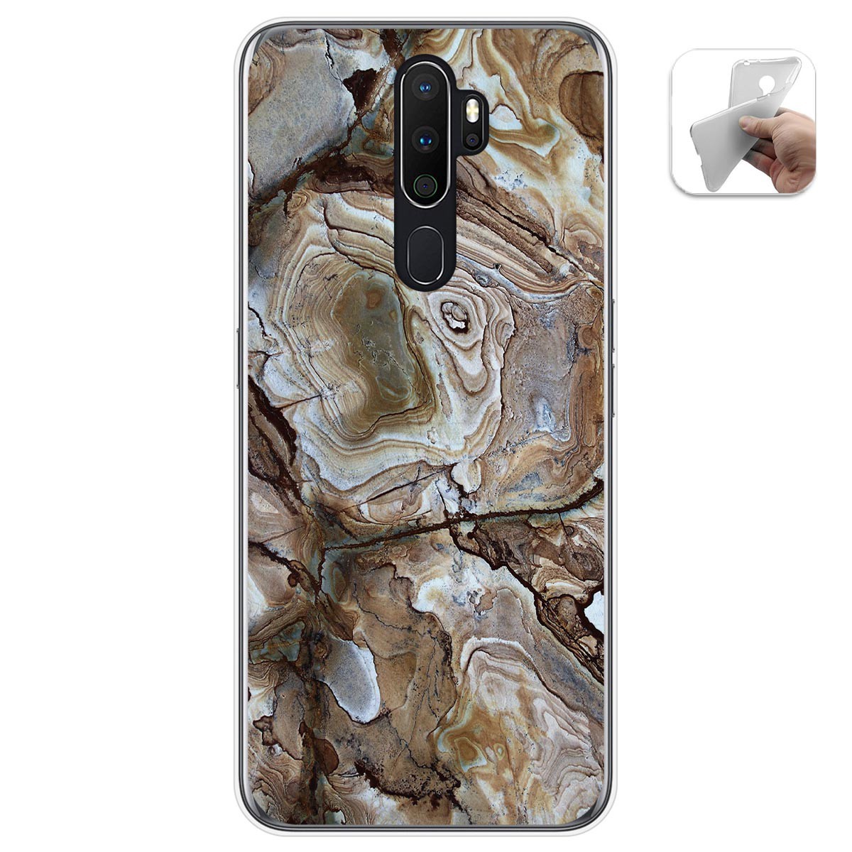 Funda Gel Tpu para Oppo A5 2020 diseño Mármol 14 Dibujos