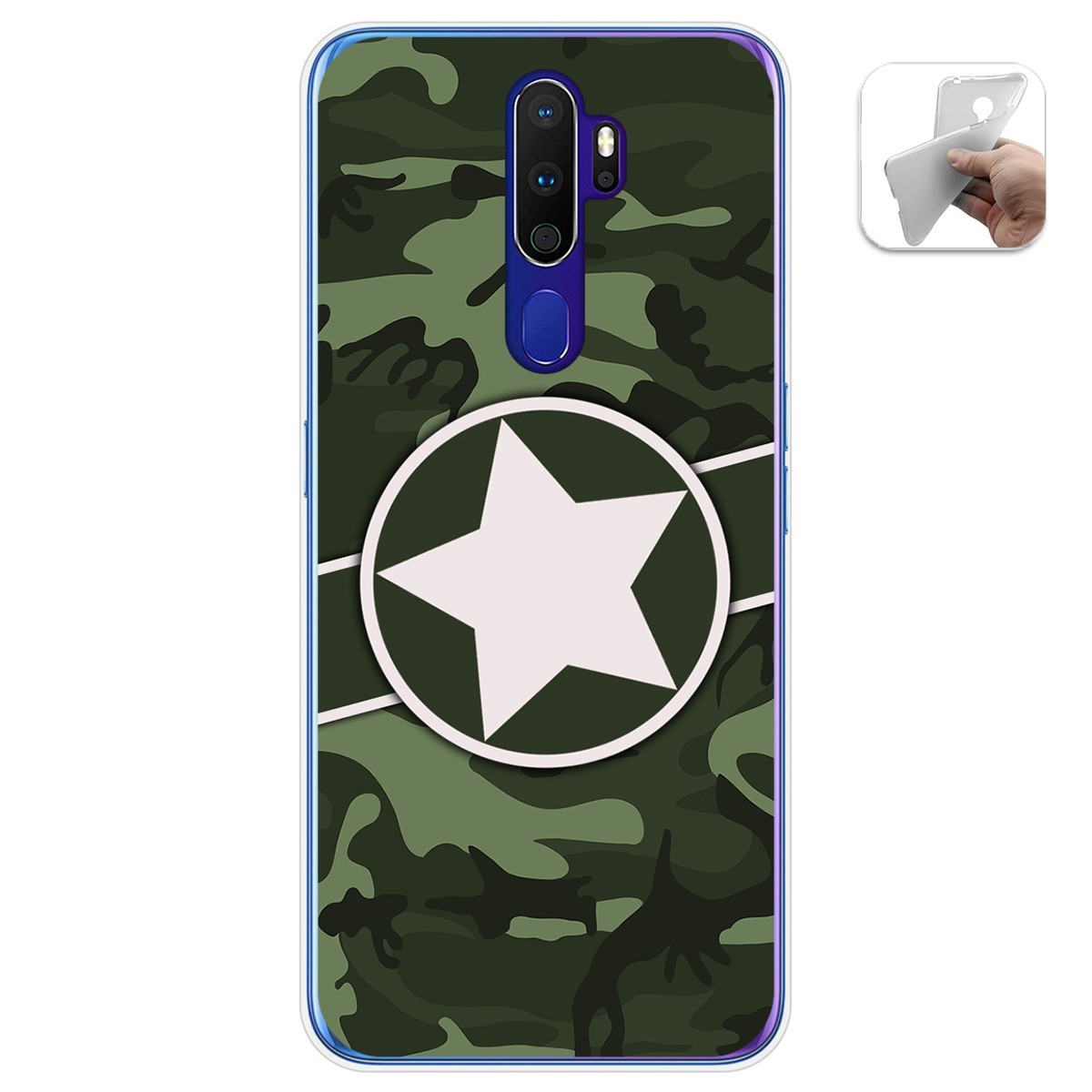 Funda Gel Tpu para Oppo A9 2020 diseño Camuflaje 01 Dibujos