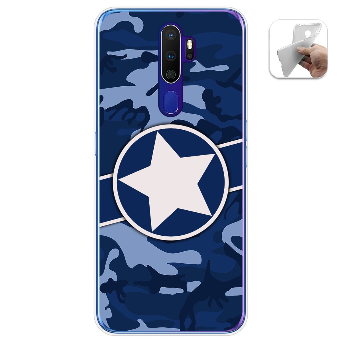 Funda Gel Tpu para Oppo A9 2020 diseño Camuflaje 03 Dibujos