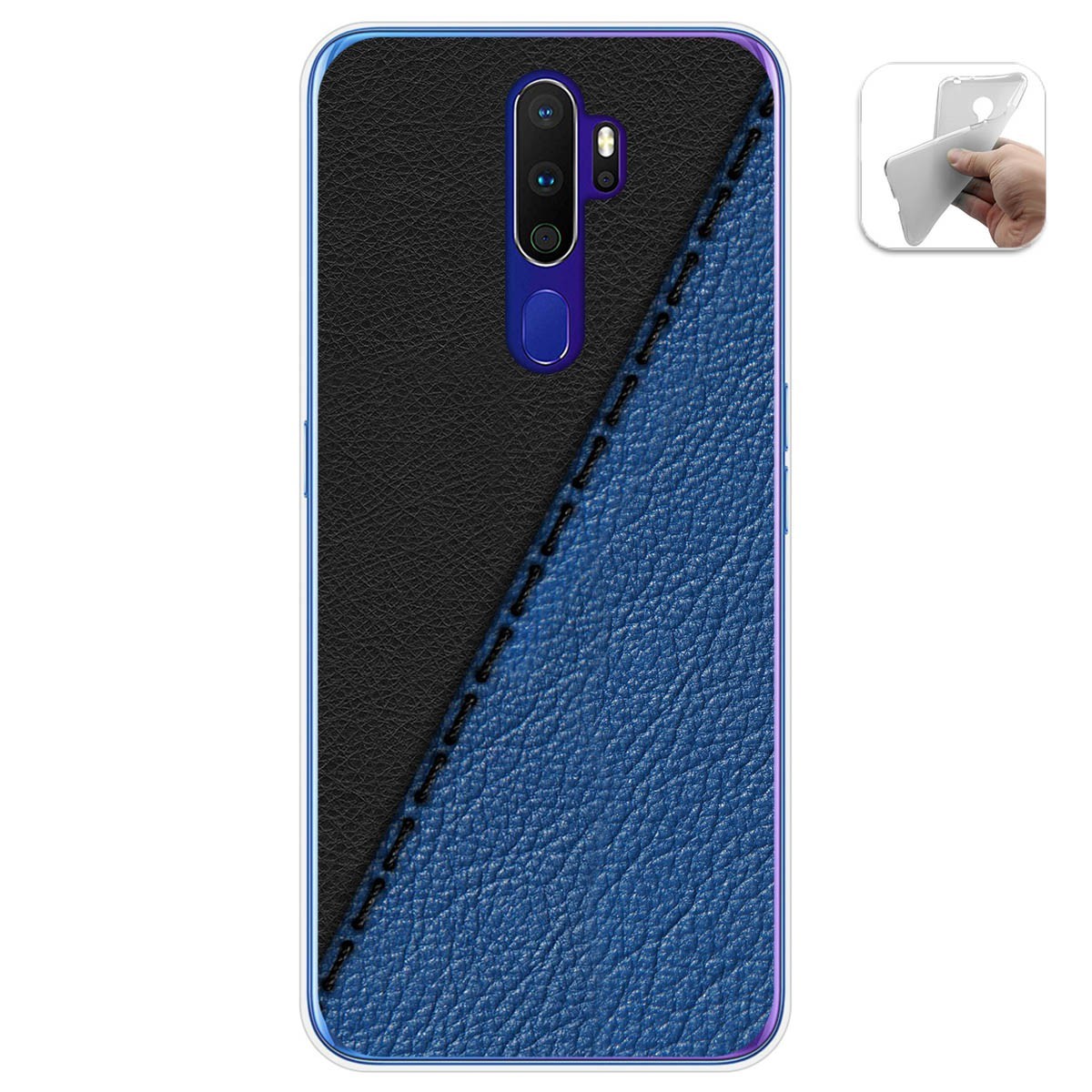 Funda Gel Tpu para Oppo A9 2020 diseño Cuero 02 Dibujos