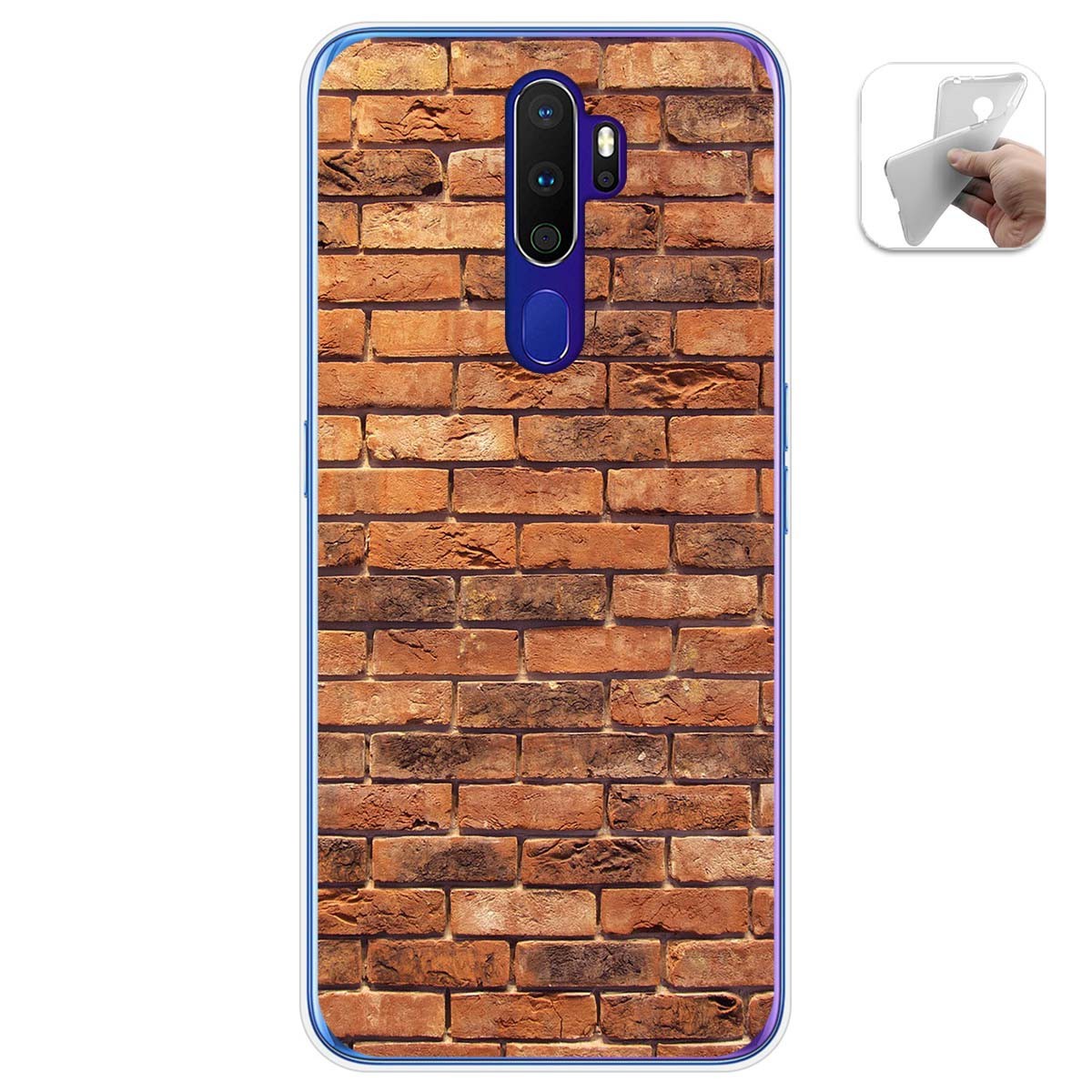 Funda Gel Tpu para Oppo A9 2020 diseño Ladrillo 04 Dibujos
