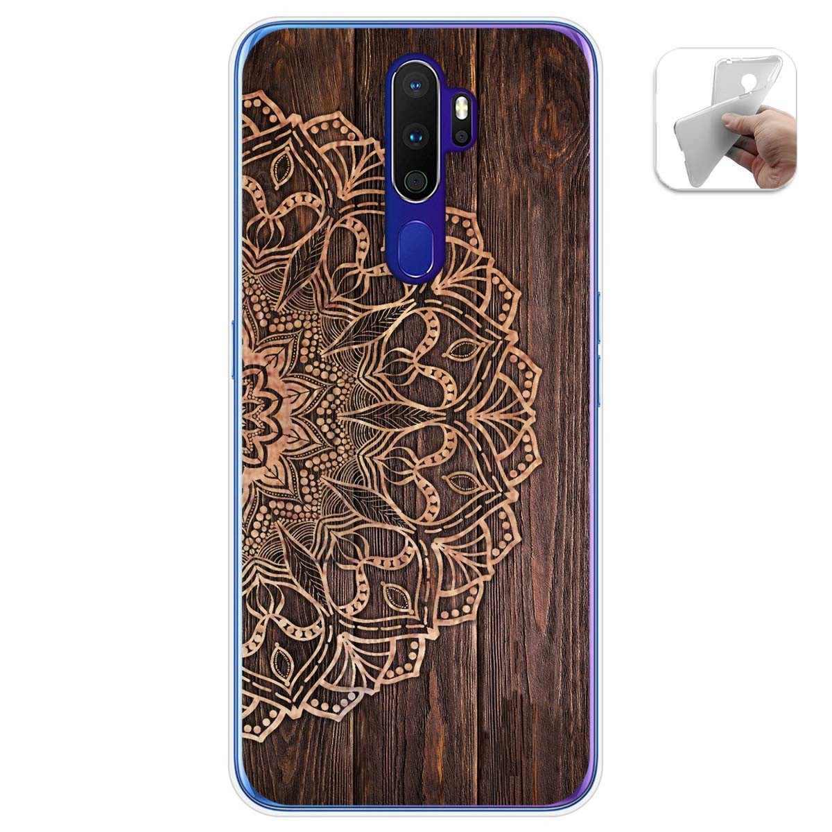 Funda Gel Tpu para Oppo A9 2020 diseño Madera 06 Dibujos