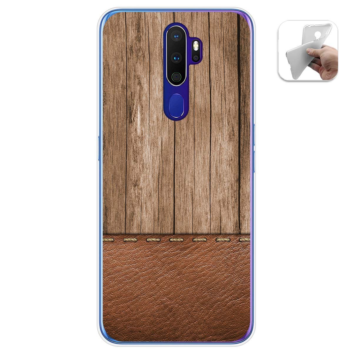 Funda Gel Tpu para Oppo A9 2020 diseño Madera 09 Dibujos