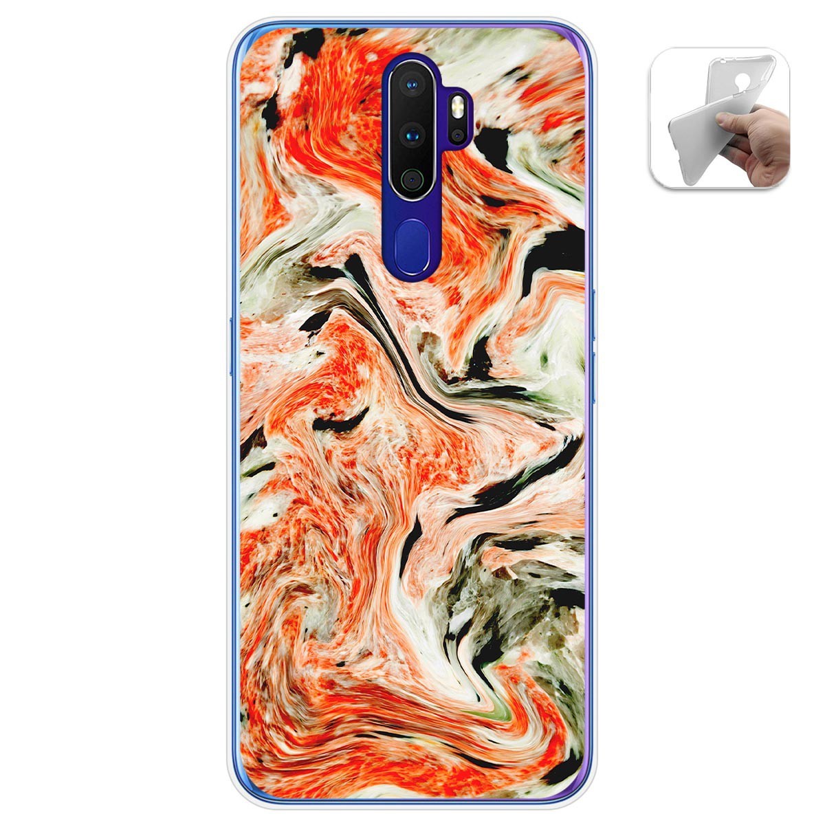 Funda Gel Tpu para Oppo A9 2020 diseño Mármol 12 Dibujos