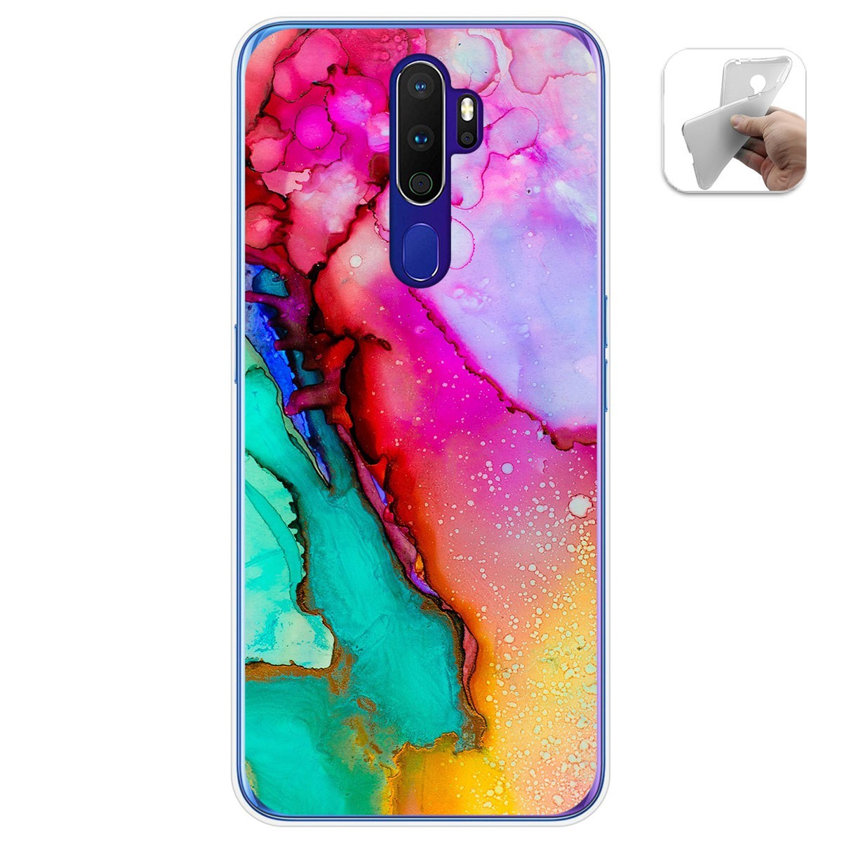 Funda Gel Tpu para Oppo A9 2020 diseño Mármol 15 Dibujos