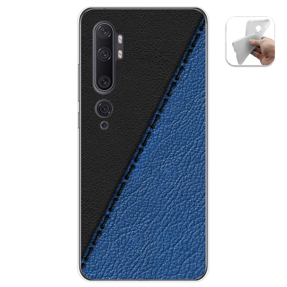 Funda Gel Tpu para Xiaomi Mi Note 10 diseño Cuero 02 Dibujos