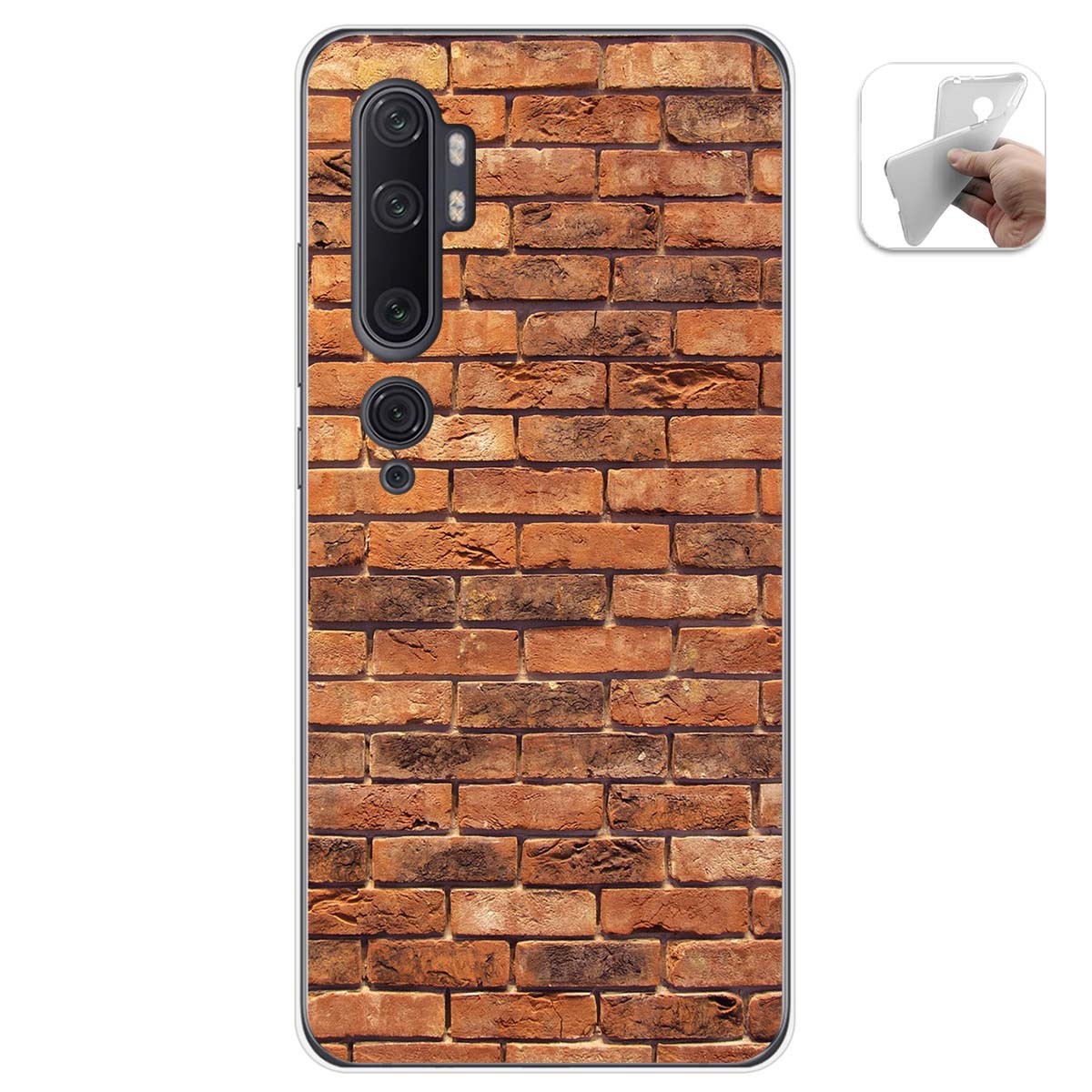 Funda Gel Tpu para Xiaomi Mi Note 10 diseño Ladrillo 04 Dibujos