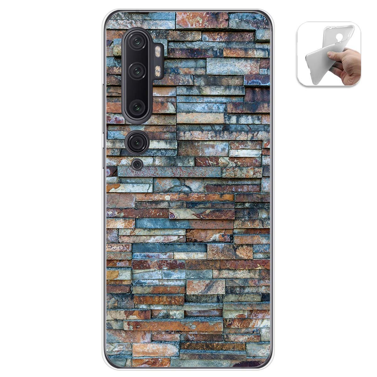Funda Gel Tpu para Xiaomi Mi Note 10 diseño Ladrillo 05 Dibujos