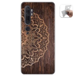 Funda Gel Tpu para Xiaomi Mi Note 10 diseño Madera 06 Dibujos