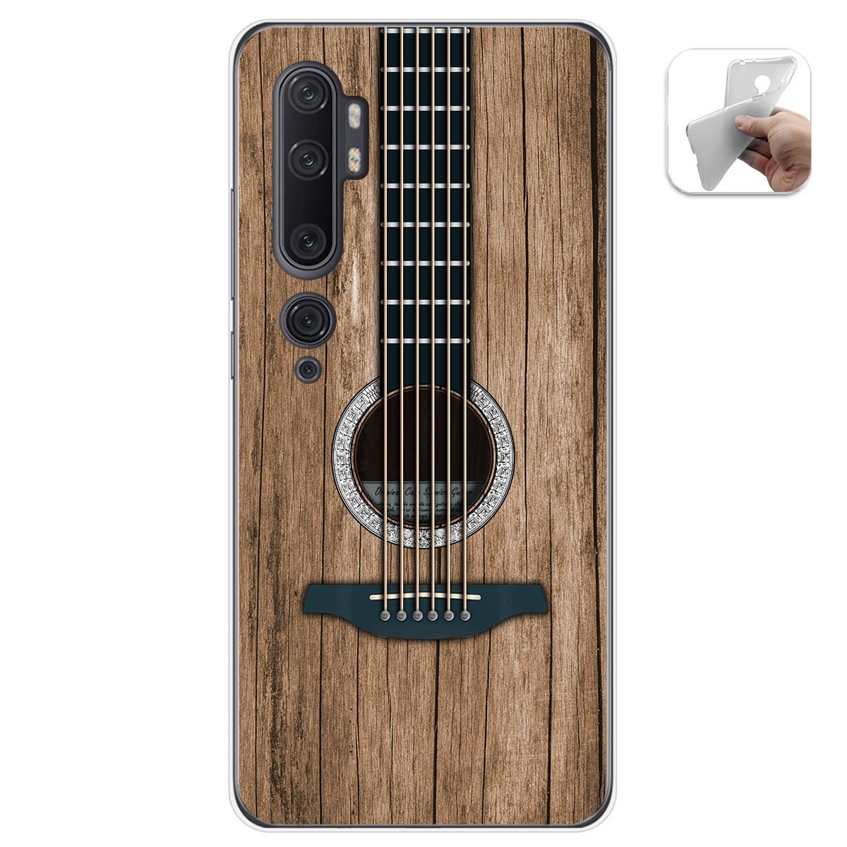 Funda Gel Tpu para Xiaomi Mi Note 10 diseño Madera 11 Dibujos